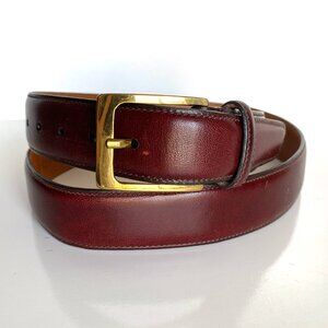 Men's TRAFALGAR Hand Made Brown Leather Cortina Dress Belt Made in USA Size 36